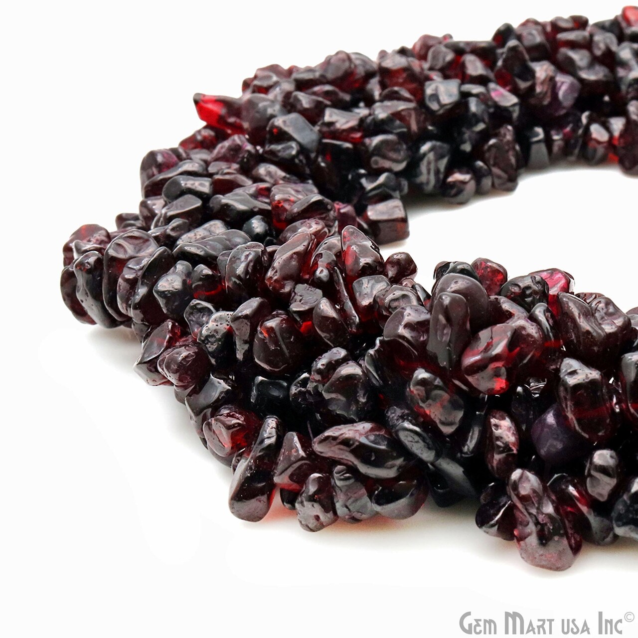 Gemstone Chip Beads, 34 Inch, Natural Chip Strands, Drilled Strung Nugget Beads, 7-10mm, Polished, GemmartUSA (70004)